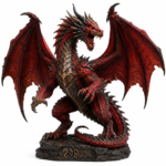 Double Dragons Crimson Fire Dragon Premium Collectible Figure with Display Box