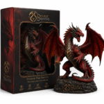 Double Dragons Crimson Fire Dragon Premium Collectible Figure with Display Box - Image 2