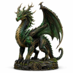 Double Dragons Emerald Forest Dragon Premium Collectible Figure with Display Box