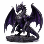 Double Dragons Shadow Obsidian Purple Dragon Premium Collectible Figure with Display Box