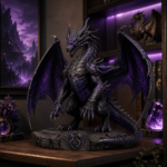 Double Dragons Shadow Obsidian Purple Dragon Premium Collectible Figure with Display Box - Image 2